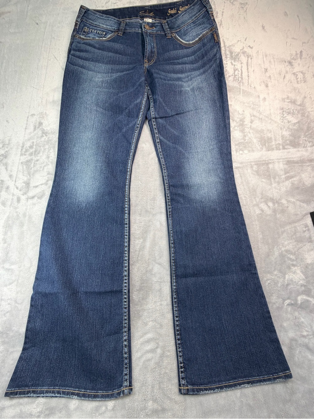 Silver Jeans Dark Blue Flare Wide-Leg Jeans Women’s Winter’s W 33 L34